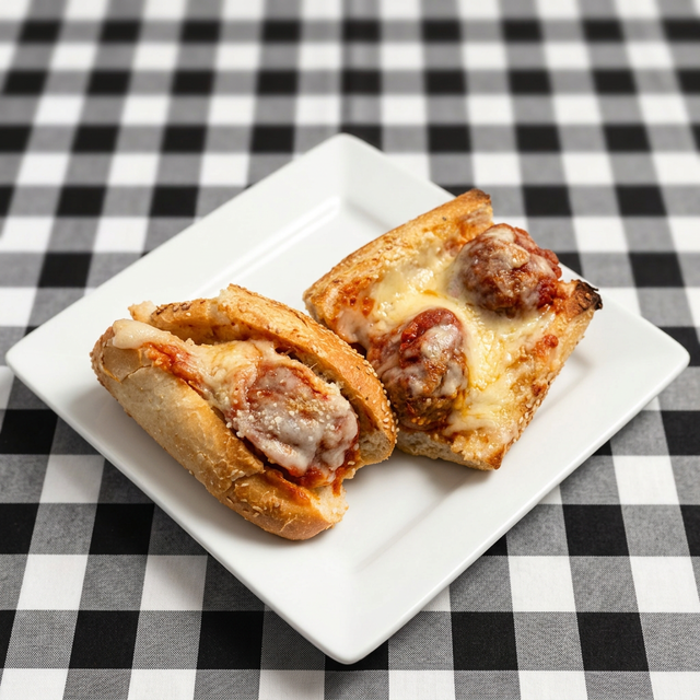 Meatball Parmigiana Sandwich.